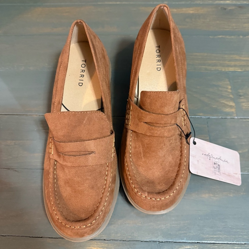 Torrid Women’s Brown Suede Loafers Size 8.5W